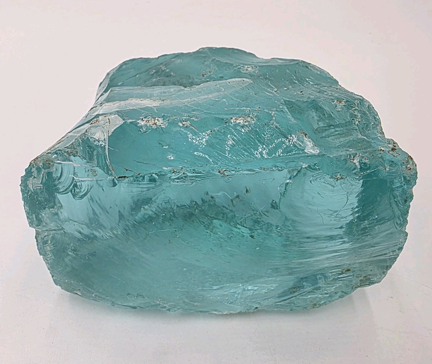14700 Carat Aqua Blue Andara Obsidian Gemstone Gem Chunk