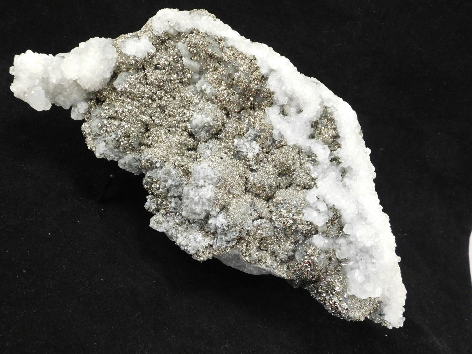 HUGE Pyrite Crystal Cluster With Fluorescent Calcite Crystals Mexico 2020gr