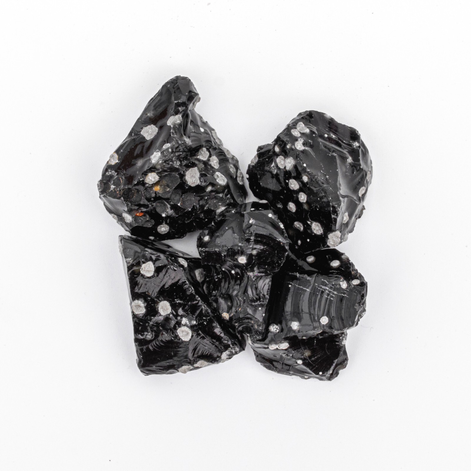 50g Snowflake Obsidian Gemstone Crystal 4-7 Raw Stones Bulk Gems Rough Wholesale