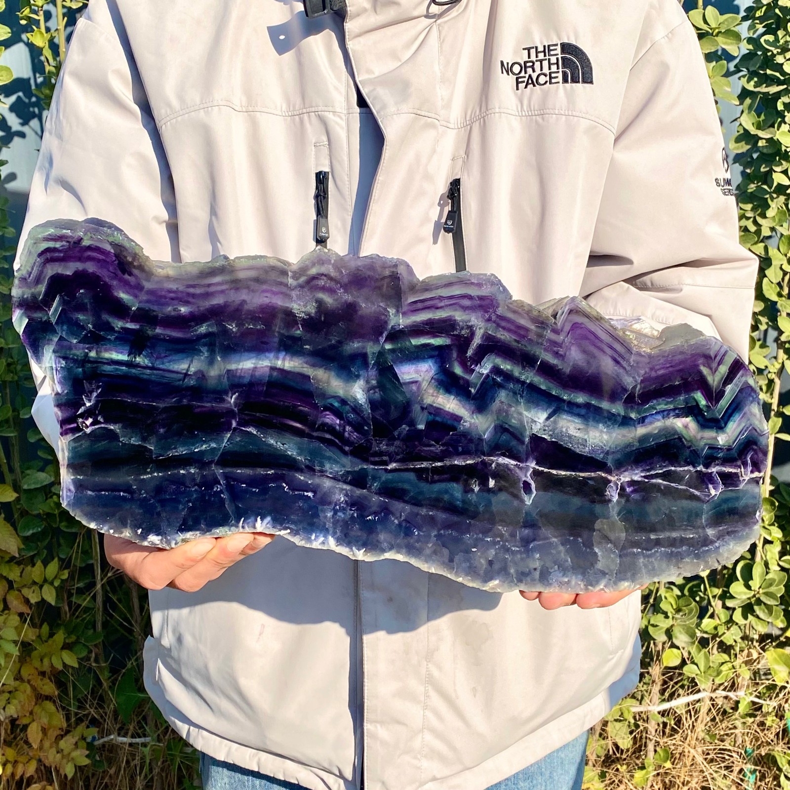 10LB Natural beautiful Rainbow Fluorite Crystal Rough slices stone specimens