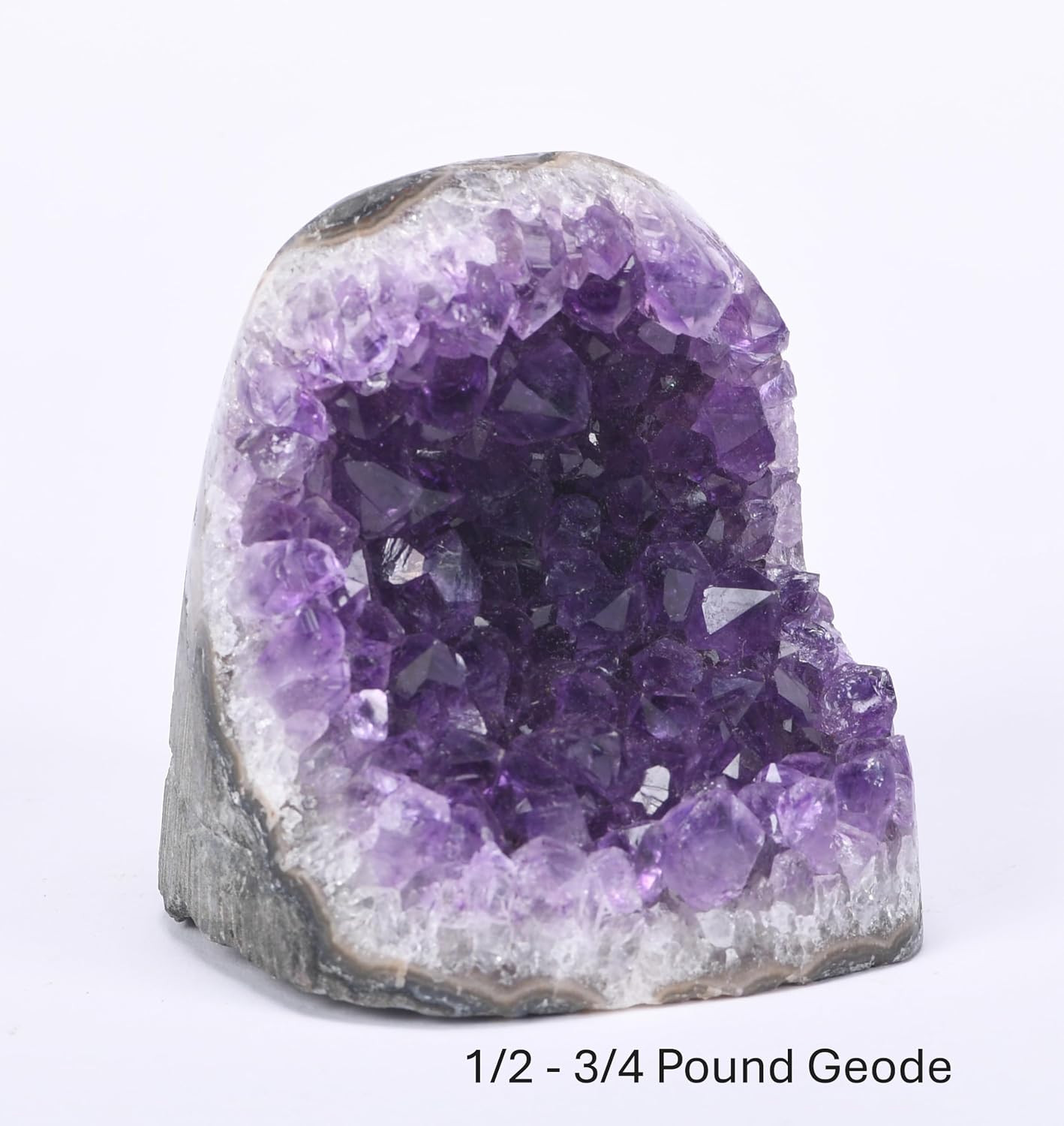 Amethyst Crystal Rock Cluster [3/4 to 1 Lbs] – Natural Edge, Flat Bottom, Healin
