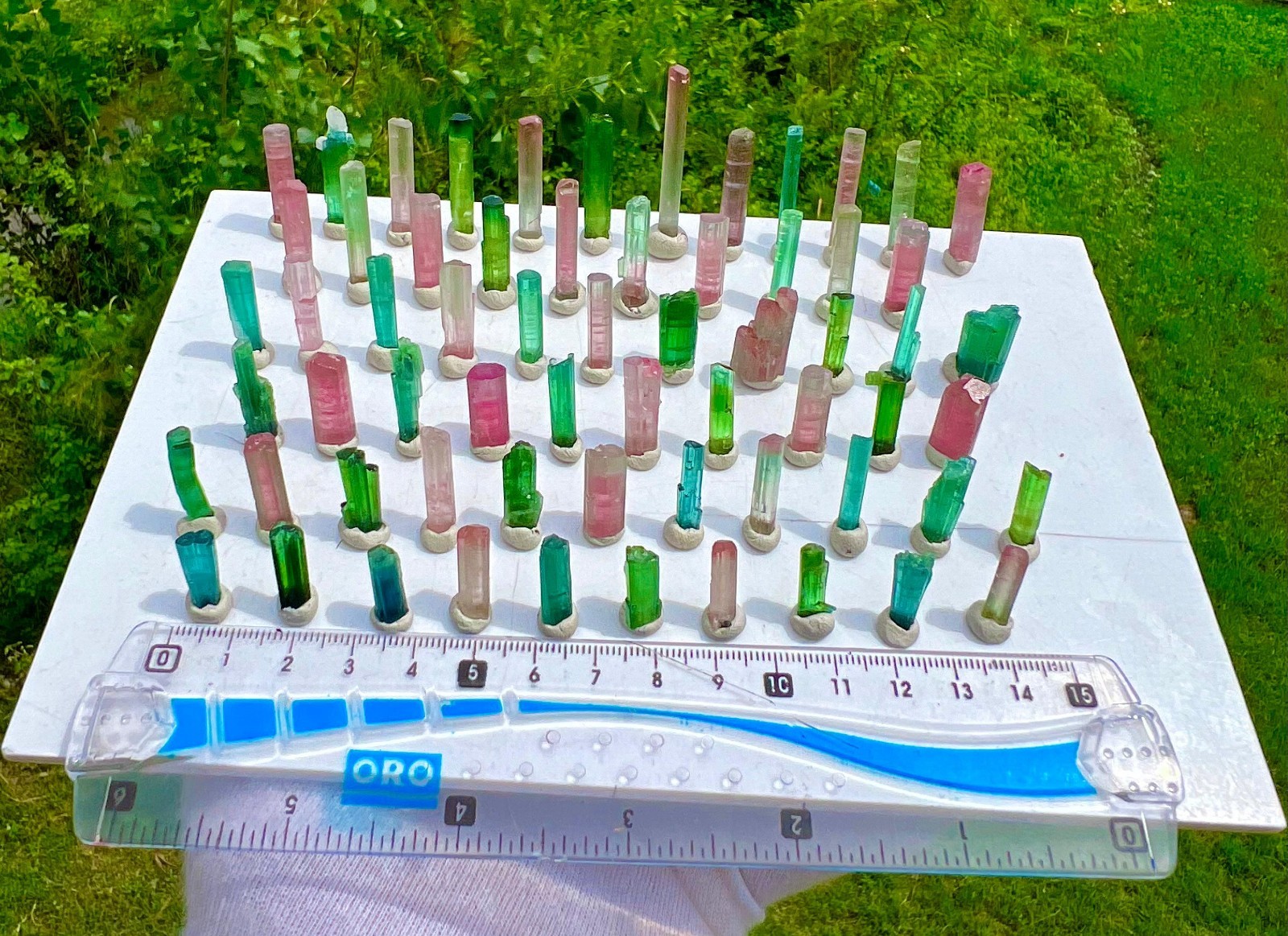 75 Grams Multi Coloured Lipstick Tourmaline Crystals Lot From Afghanistan