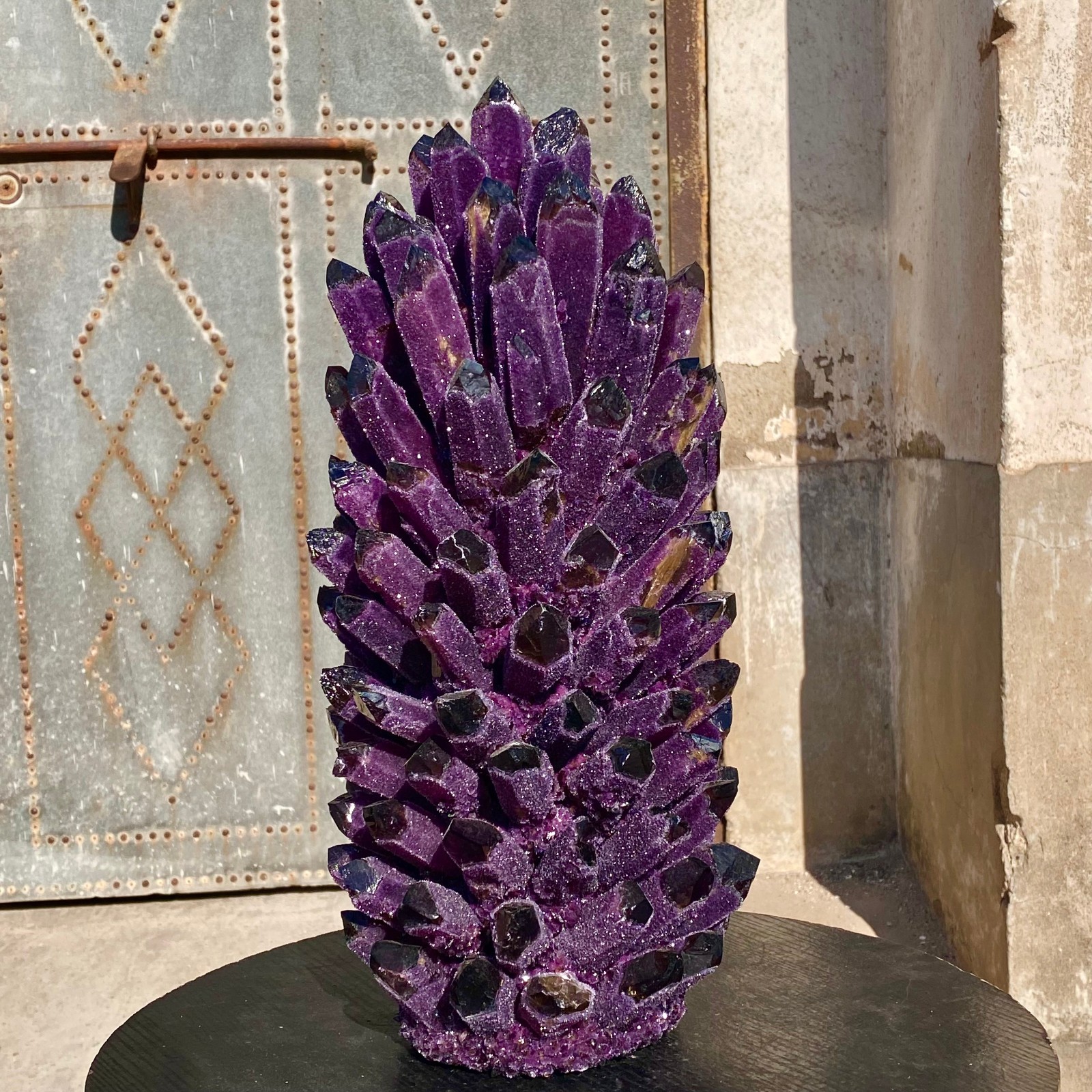 24.8LB New Find purple PhantomQuartz Crystal Cluster MineralSpecimen