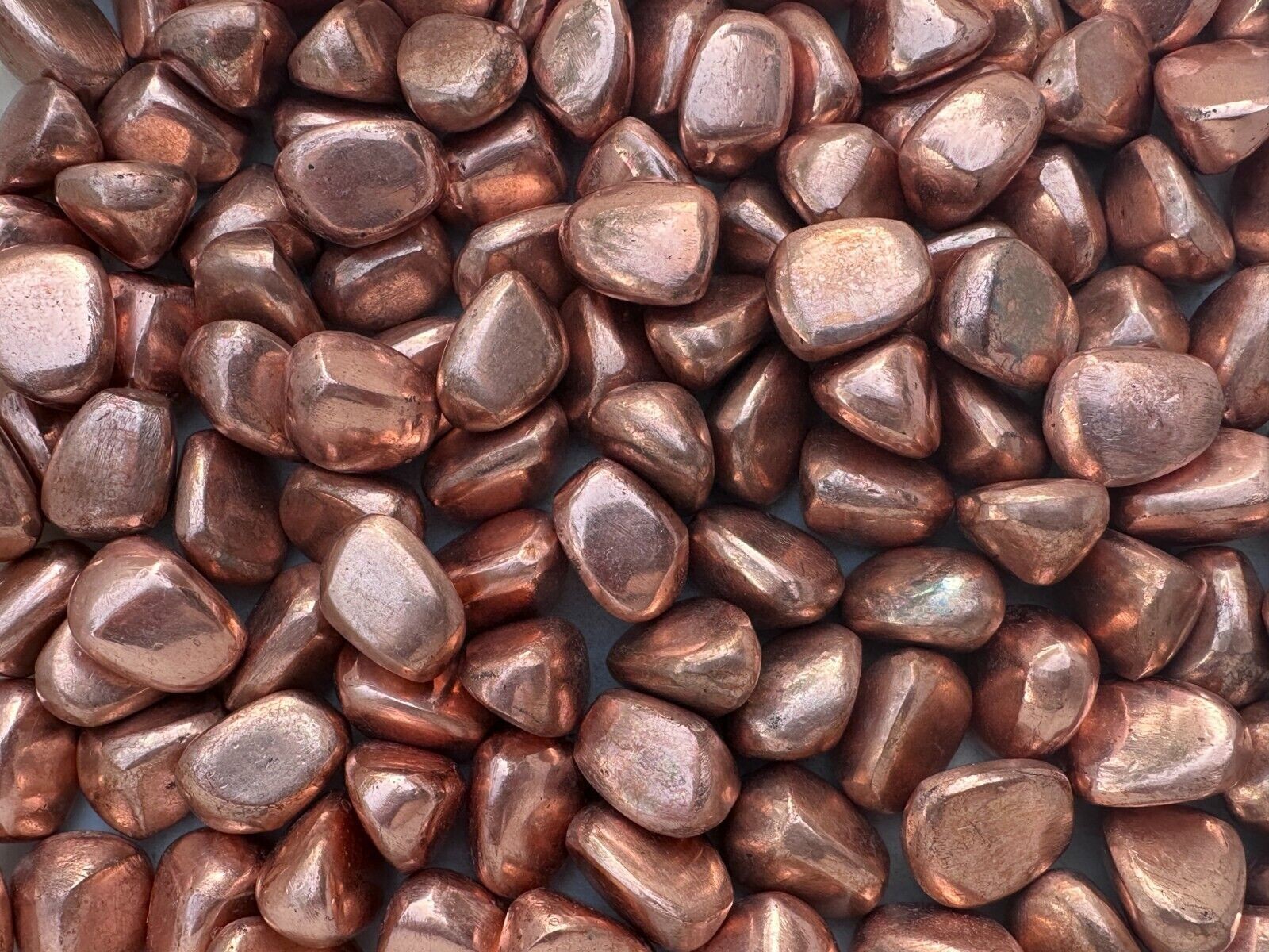 Grade A++ Copper Tumbled Stones, 0.75-0.85 Inch Tumbled Copper, Copper Crystals