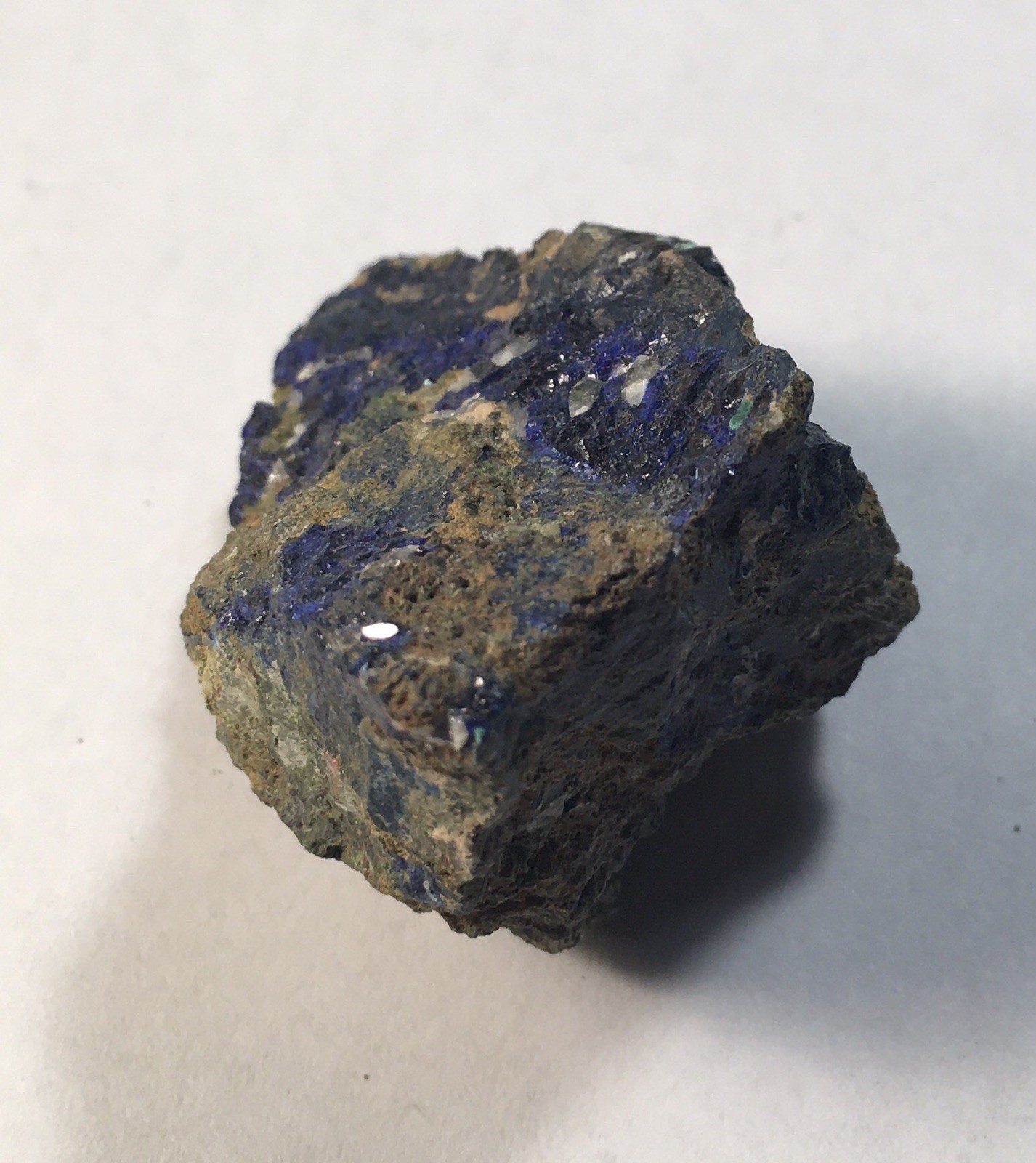 Azurite w/ Minor Dundasite, Laurium, Greece