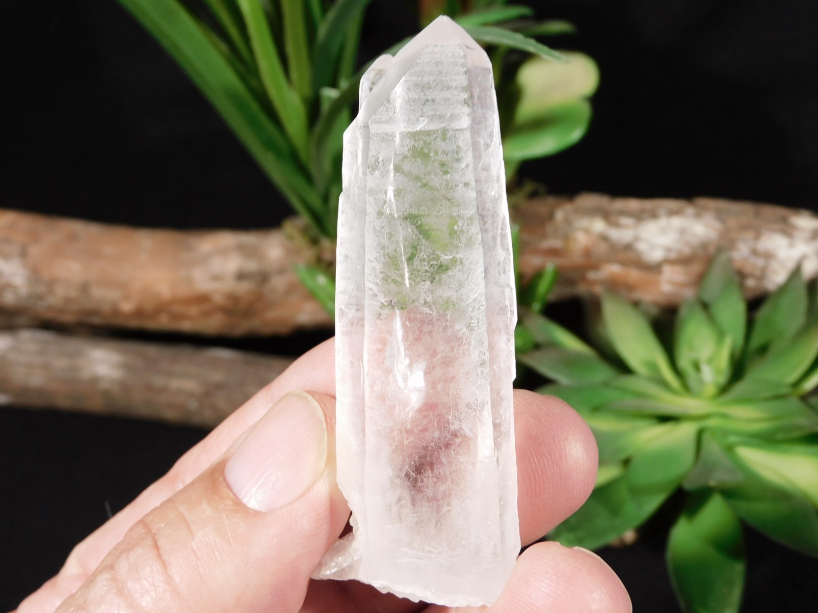 Long! Translucent! QUARTZ Crystal TWIN 100% Natural Brazil 46.1gr