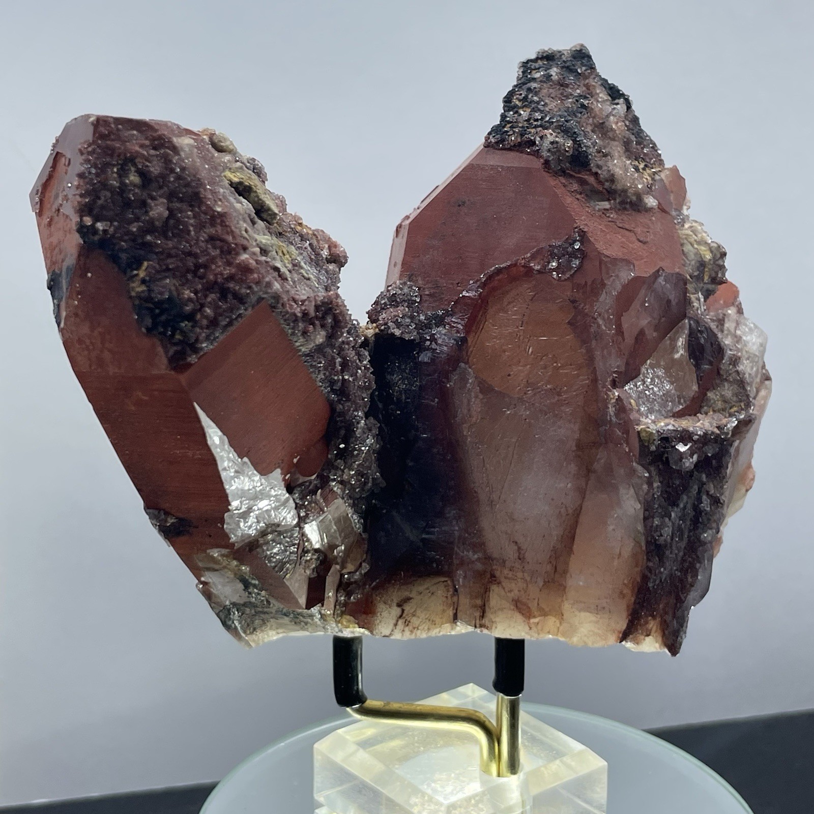 Crystal Red Hematite on Quartz Morocco 644g