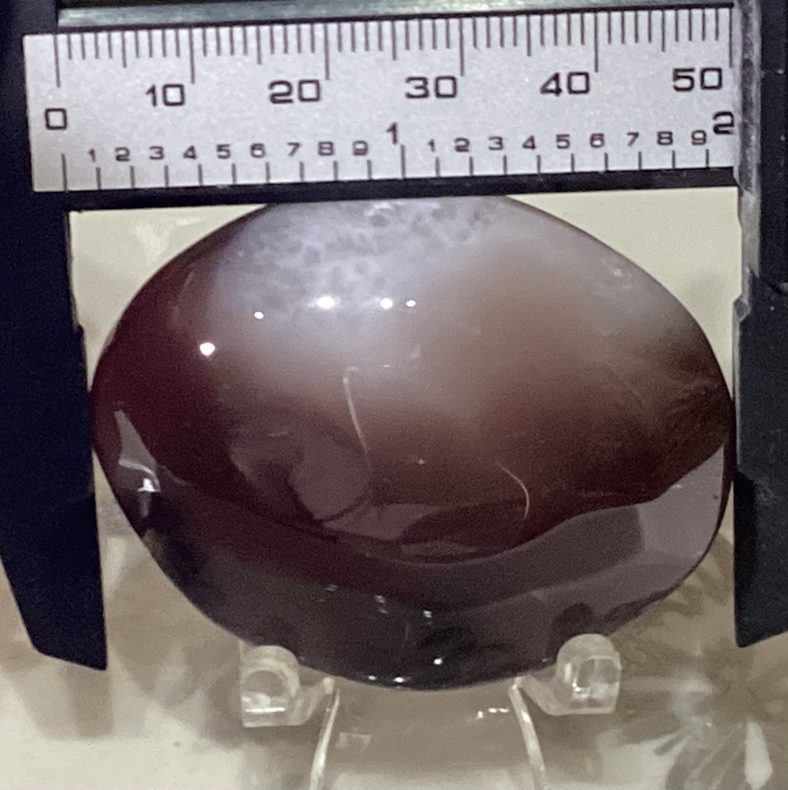 Crystal Red and Blue Agate Palm Stone