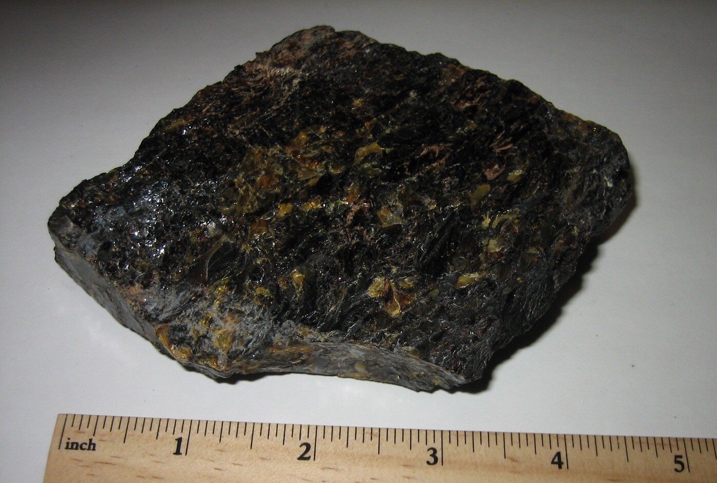 3.4″ x 3.2″ x 0.8″- 1″ RARE LARGE NATURAL FOSSIL AMBER TREE SAP BORNEO 155.3g *A