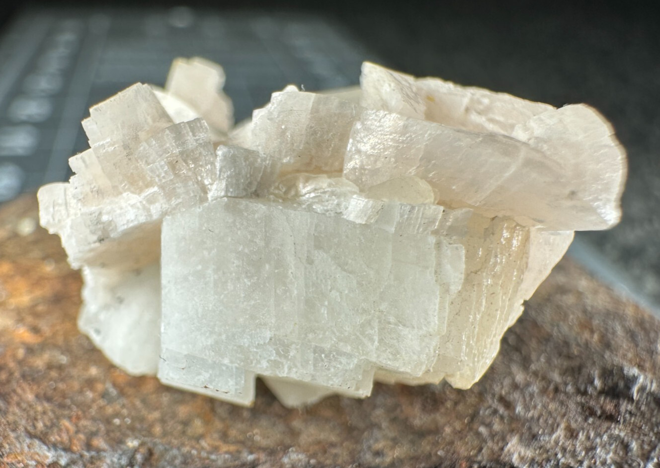 ➤ 1 x 1 Inch LARGE BLADED PINK DOLOMITE SPECIMEN – Corydon Indiana VIDEO➤1025