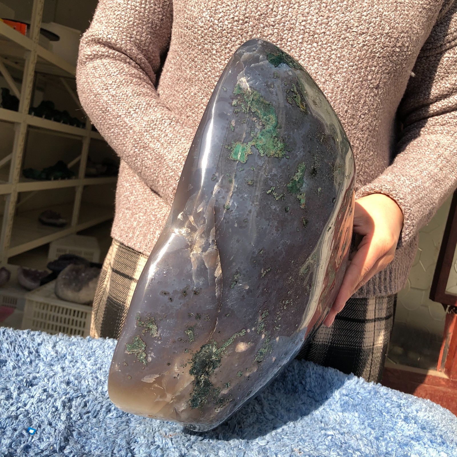 20.7LB Natural Amethyst geode quartz cluster crystal Mineral specimen Healing