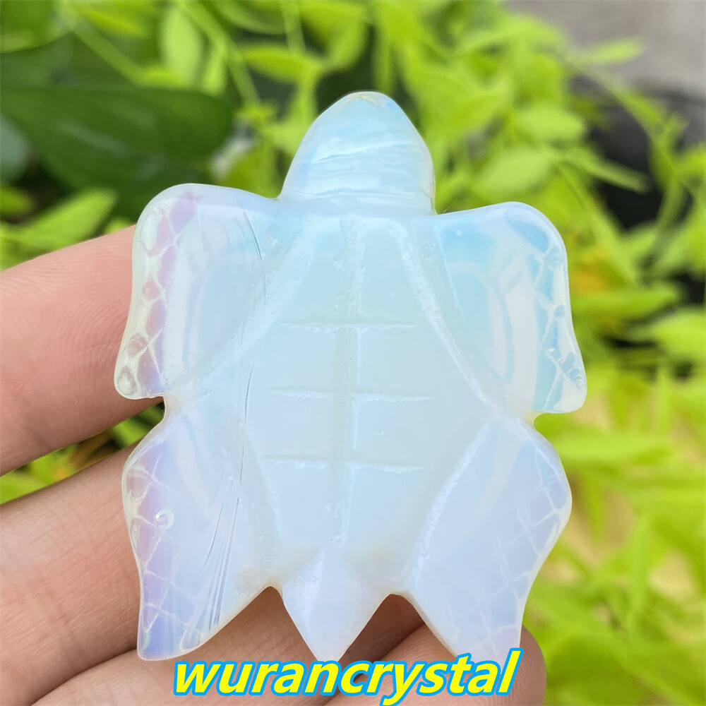 A+ Opalite Quartz Turtles Skull point Hand Carved Crystal Healing Decoration 1pc