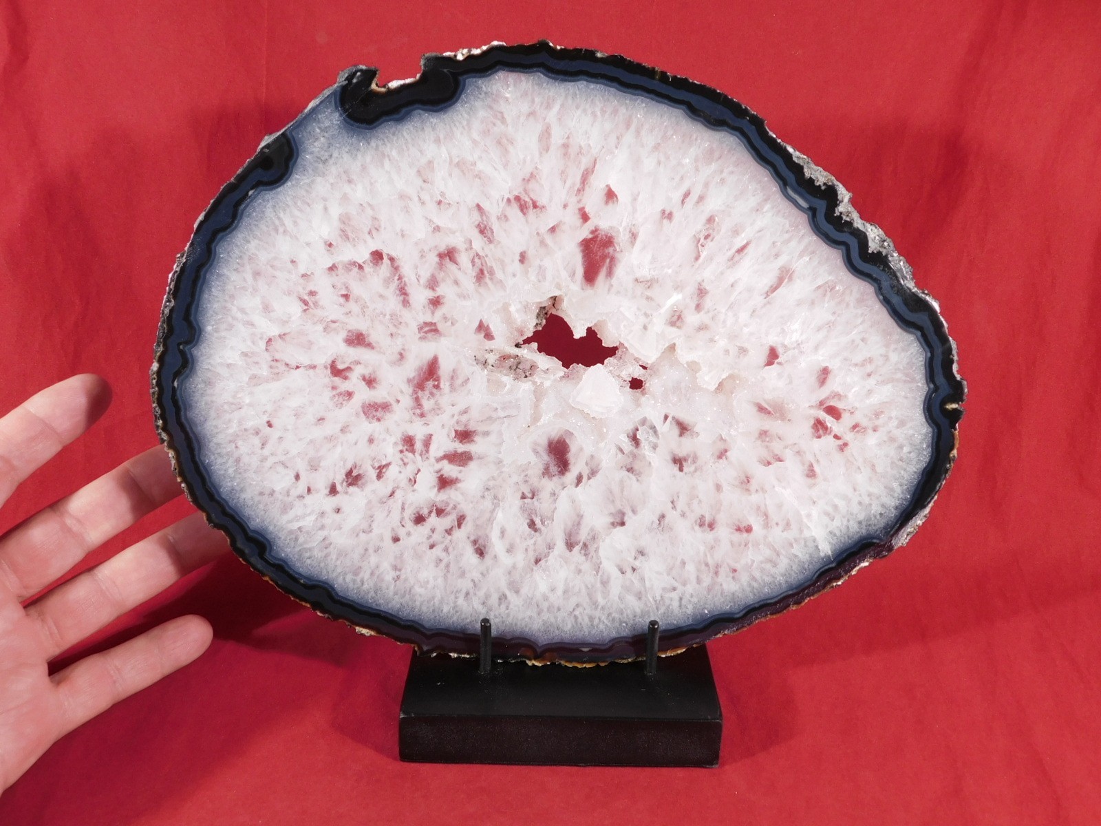 BIG! Translucent Polished Quartz Crystal NODULE Slice or Slab Brazil 1044gr