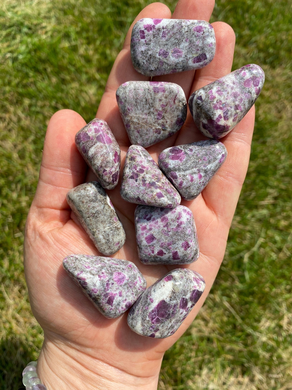 Ruby Feldspar Tumbled Stone – Polished Ruby Feldspar Crystal from India