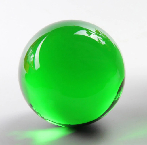 The 6cm green k9 crystal ball fengshui 60mm glass sphere