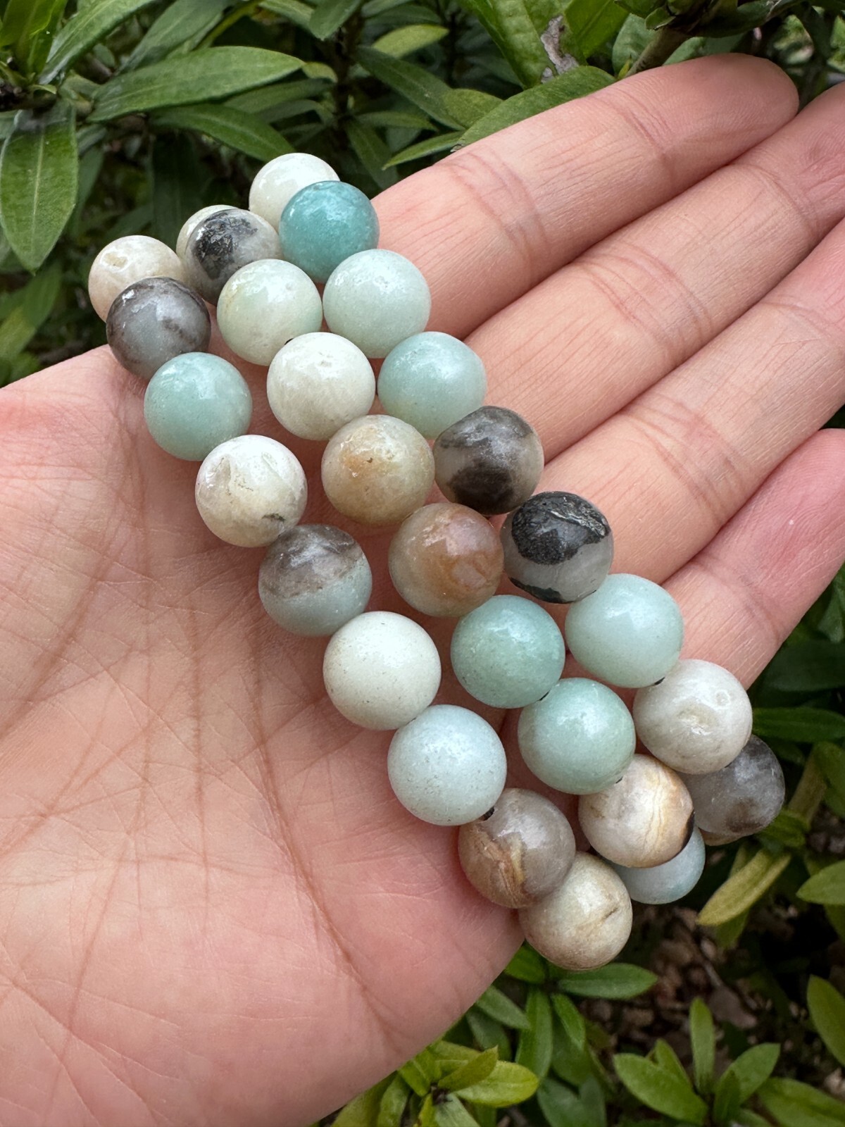 Grade A++ Amazonite Mixed Crystal Bead Adjustable Bracelet 10mm, Wholesale Lot