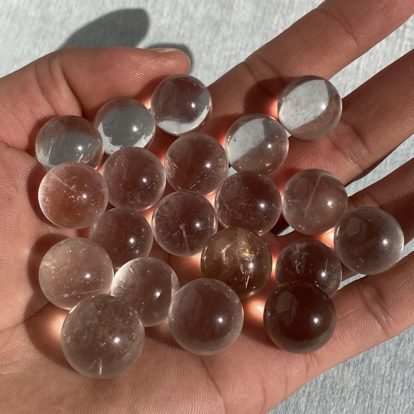 20pcs Wholesale Natural Clear crystal Ball Quartz Crystal Sphere Healing 15mm+