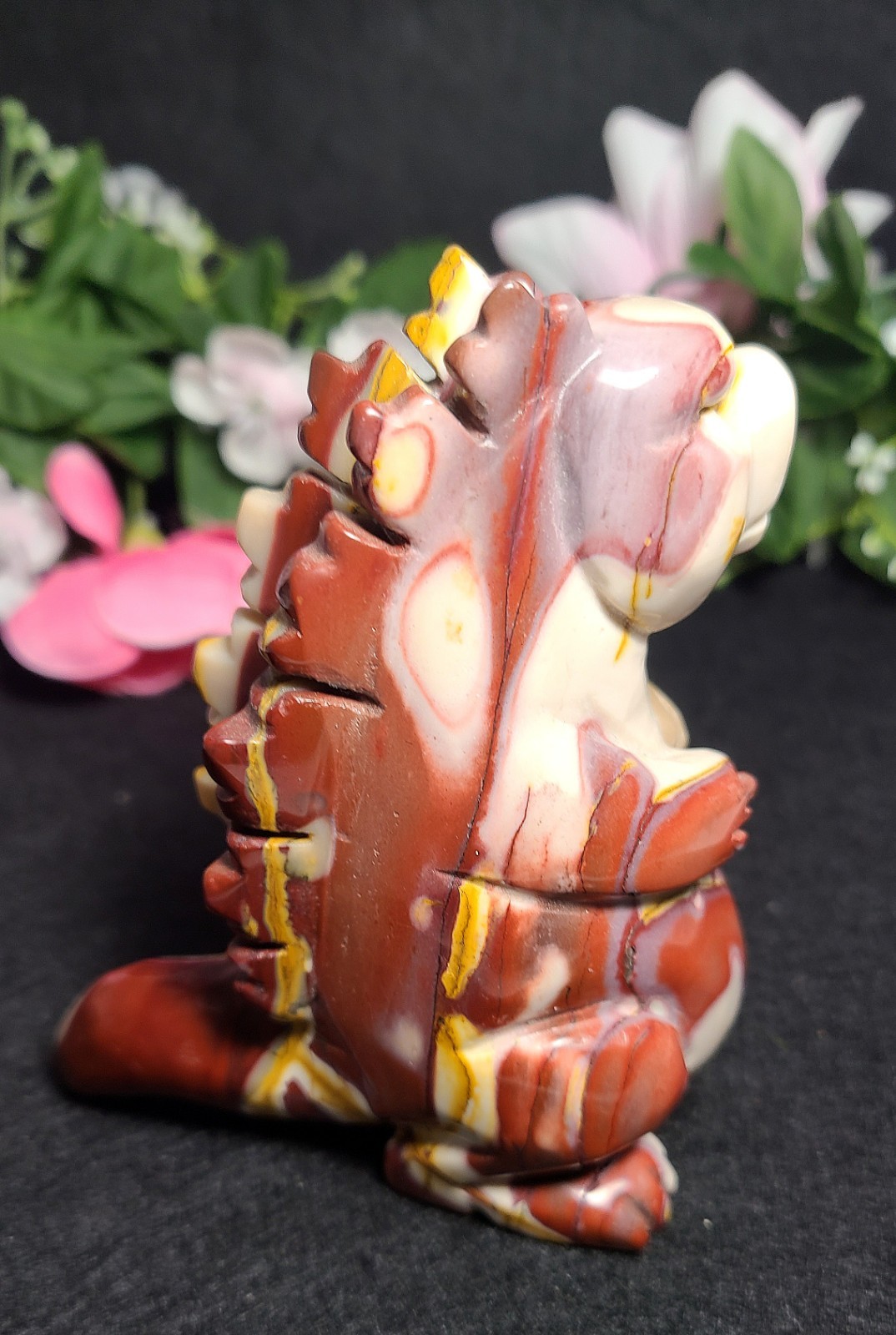 Rare Large 4″ 345g Mookaite Dragon Dinosaur Godzilla Crystal Stone Statue