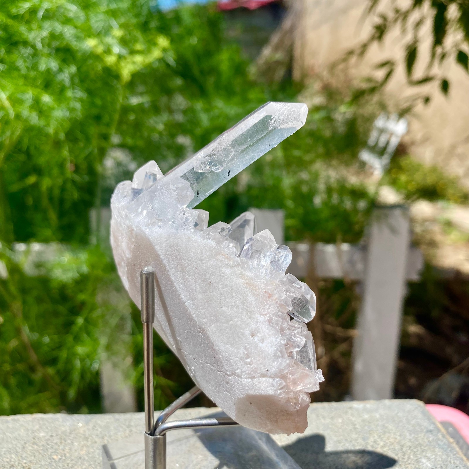 184G Clear White Crystal Quartz Cluster Energy Healing Specimen