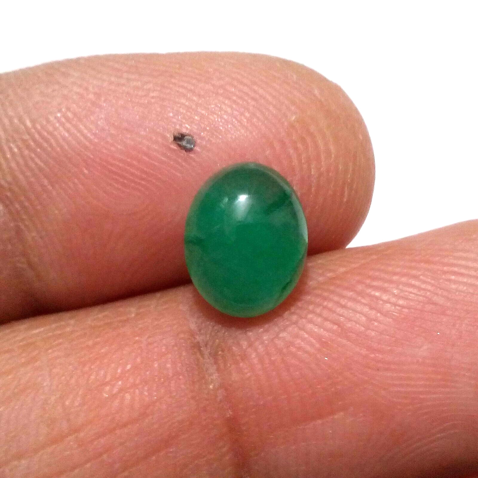 2.60 Crt Excellent Top Green Zambian Emerald Oval Shape Cabochon Loose Gemstone