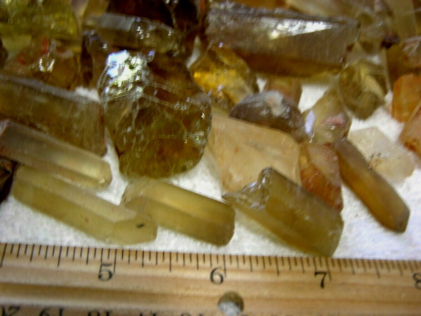 Citrine crystal Congo,Africa all natural 1/4 pound lot 1/2-2 inch 5 plus pieces