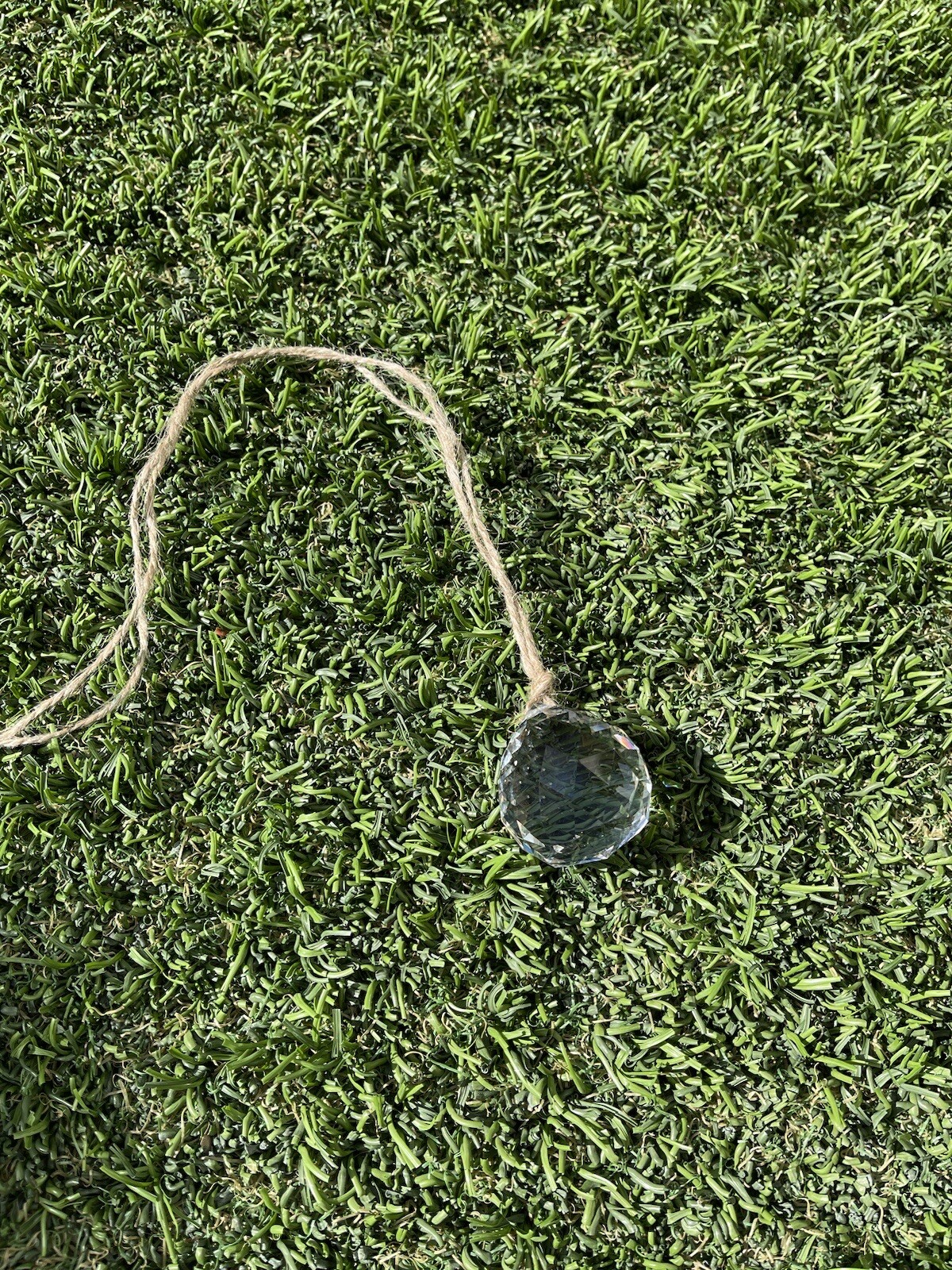 CRYSTAL BALL Clear Faceted Sphere Sun Catcher Rainbow Prism 40mm / 1.5 In