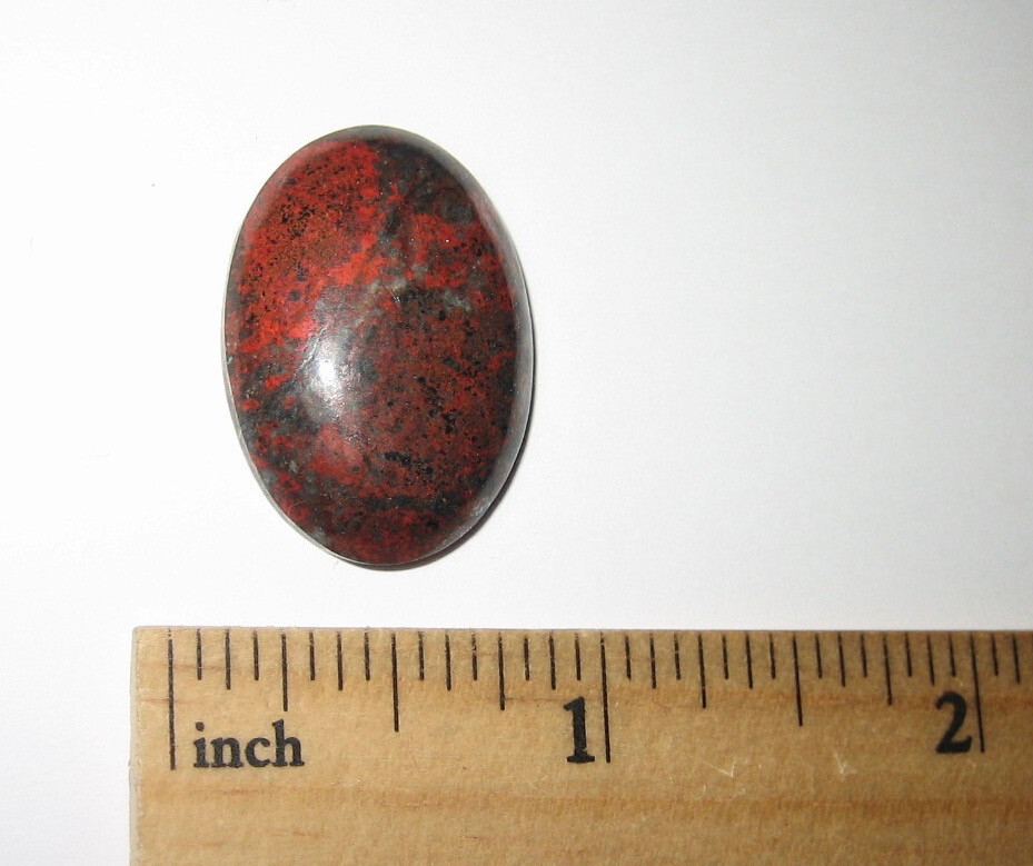 26mm x 18.5mm POLISHED NATURAL CUPRITE STONE CABOCHON FROM MEXICO 28.5carats *A