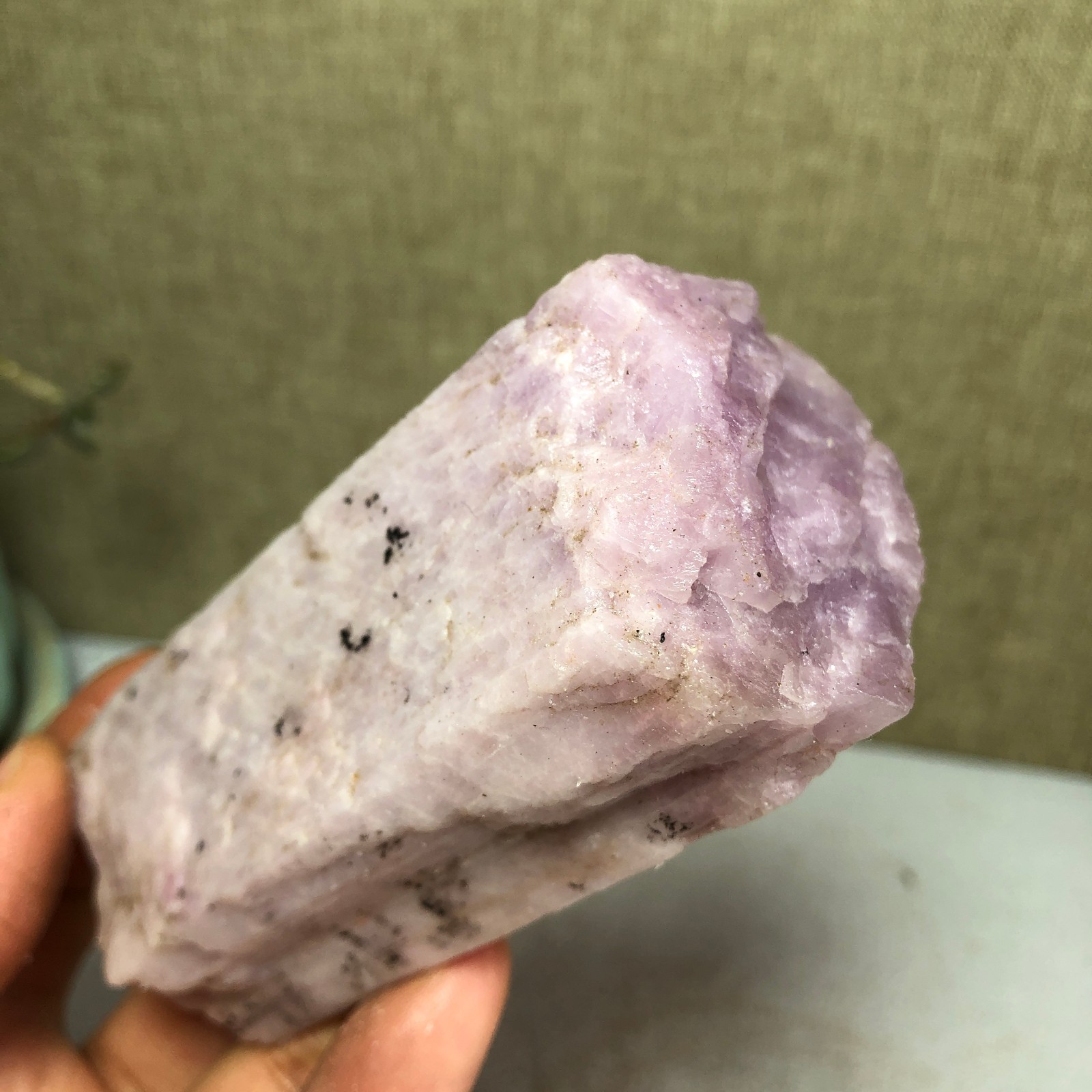91-37-28mm NATURAL ROUGH KUNZITE PINK SPODUMENE CRYSTALS 222g A3645