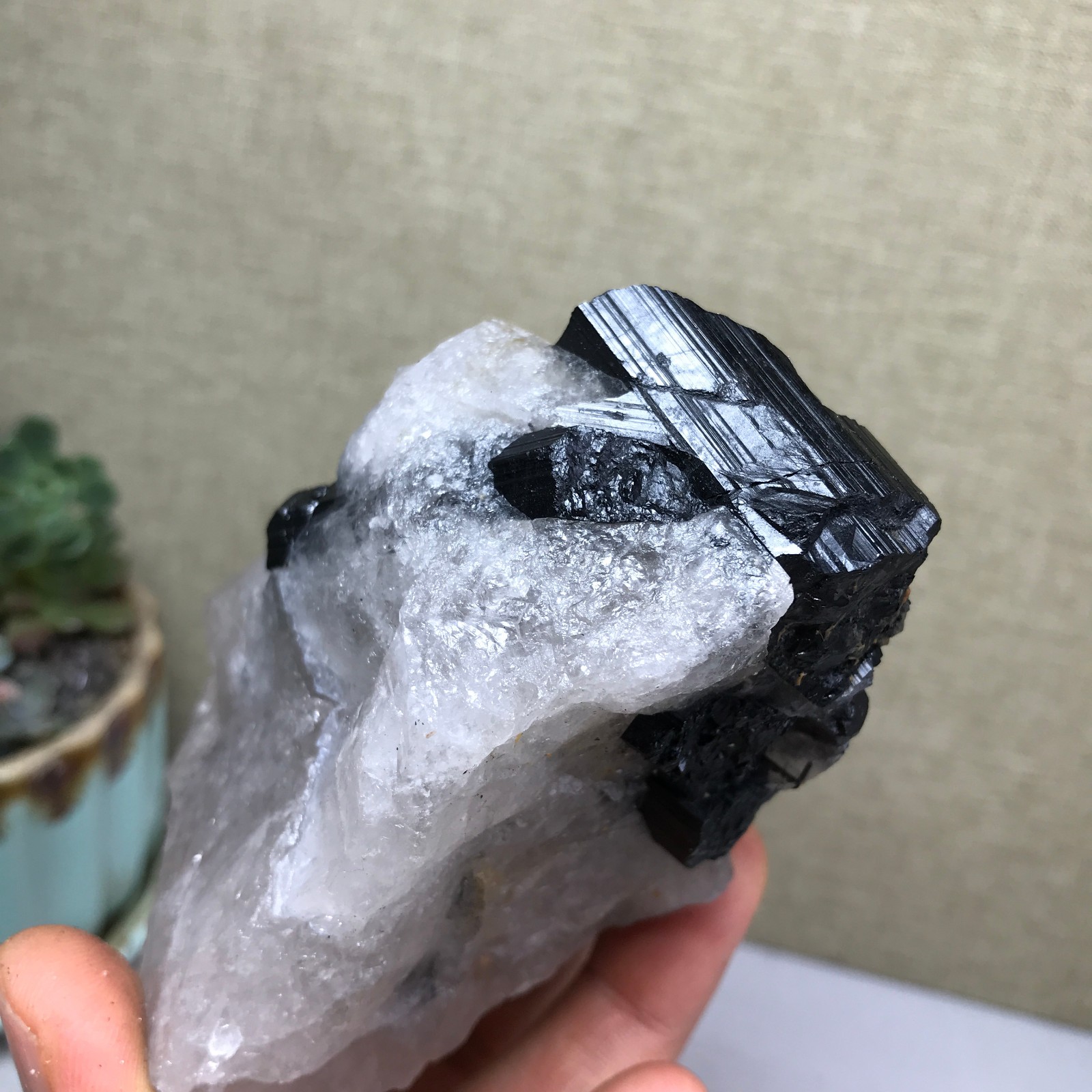 290g Natural tourmaline Crystal paragenesis gemstone original Specimen A4987