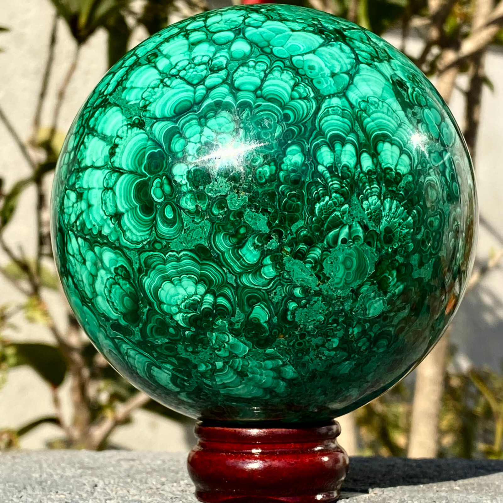 2.98LB Natural Gloss Peacock Stone Ball Transparent Cluster Rough Mineral Sample