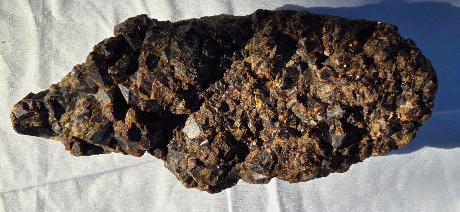 Enormous Andradite Red Orange Garnet Crystal Cluster Display Found in CA 11+ Lbs
