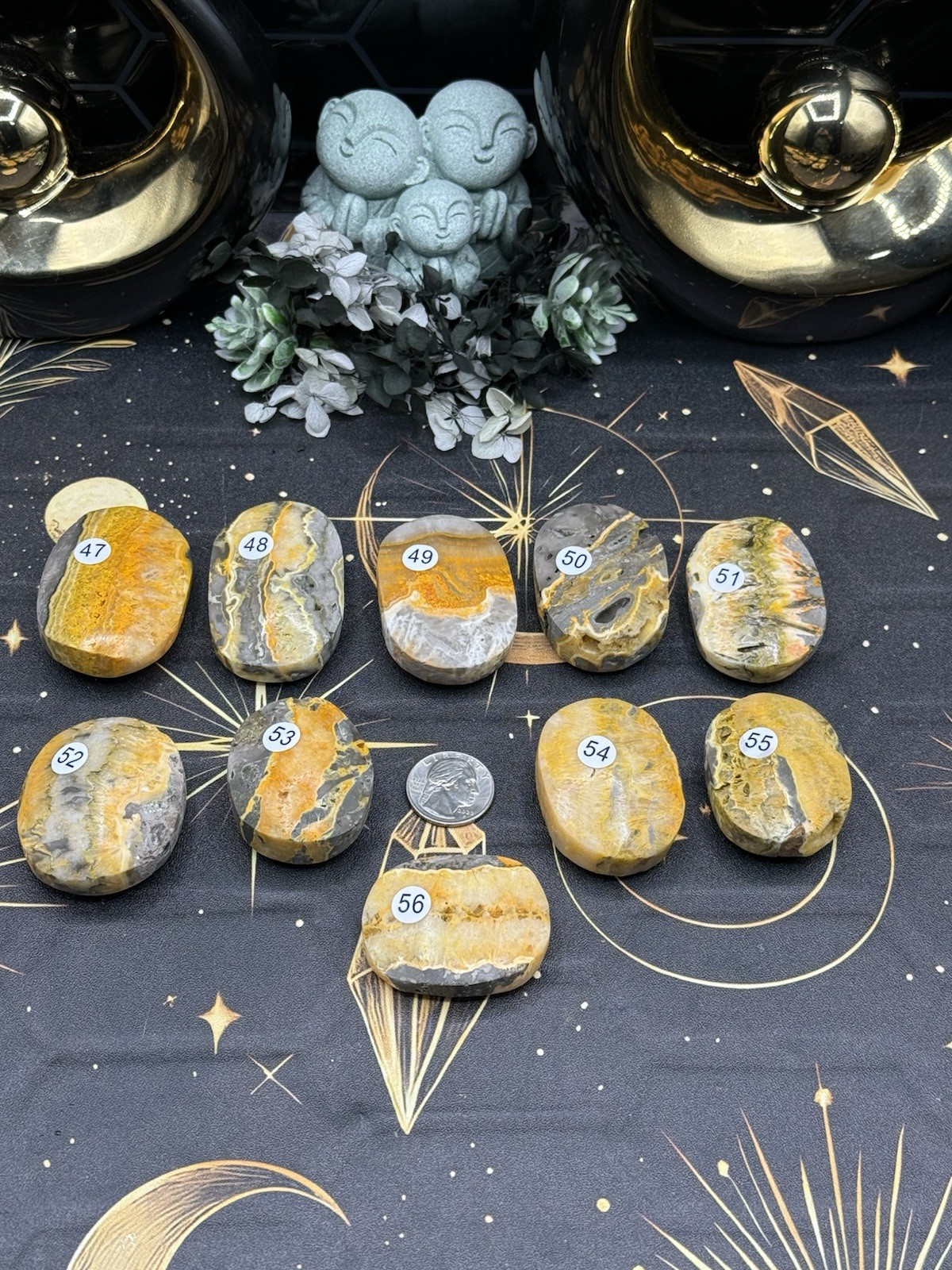 Natural Bumblebee Jasper Palms Druze vugs raw Free shipping