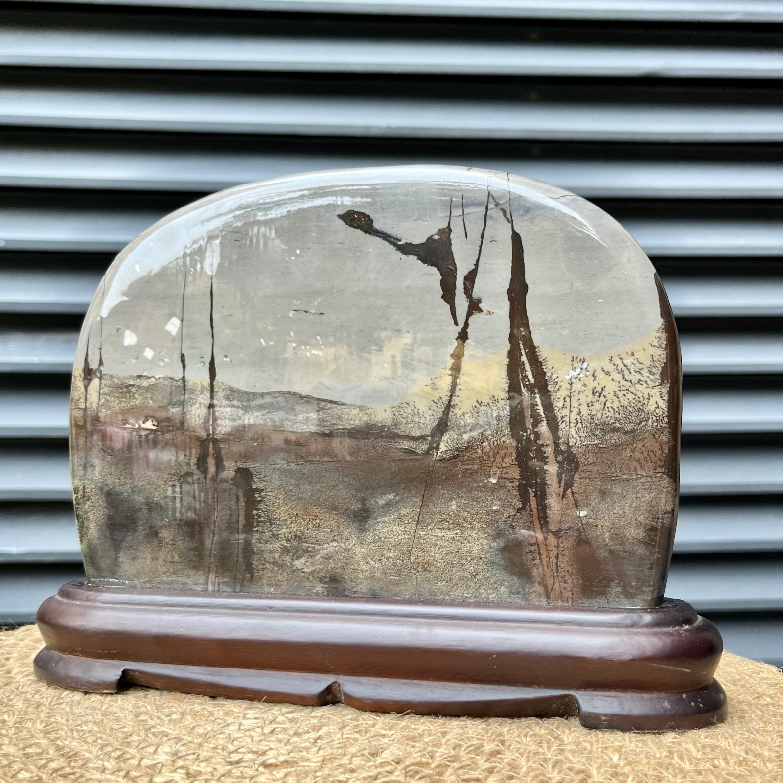 Polished Scenic Stone Natural Pattern Display Art Home Decor 4.7 lb