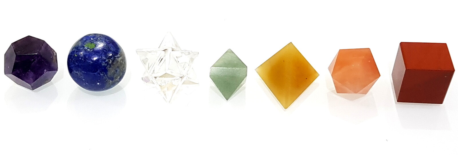 Sacred Chakra Geometry Set All 7 Chakras Stone Geometry All 7 Shape Chakra Set