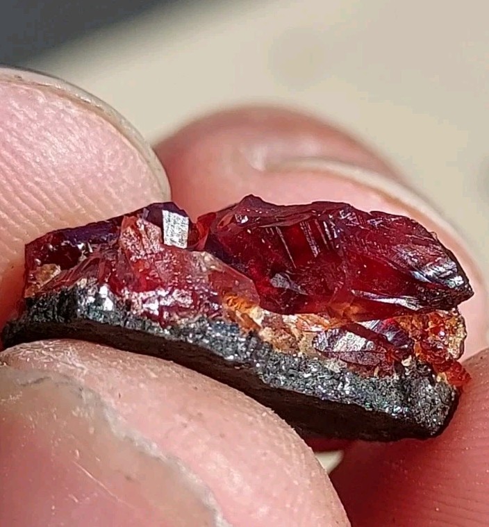 ULTRA RARE GEM RHODOCHROSITE On Matrix N’Chwaning I Mine, KMF, South Africa