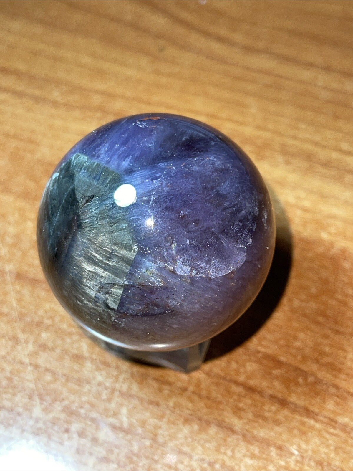 Auralite 23 Crystal Sphere Ball Orb With Excellent Flash 46.9mm 143g