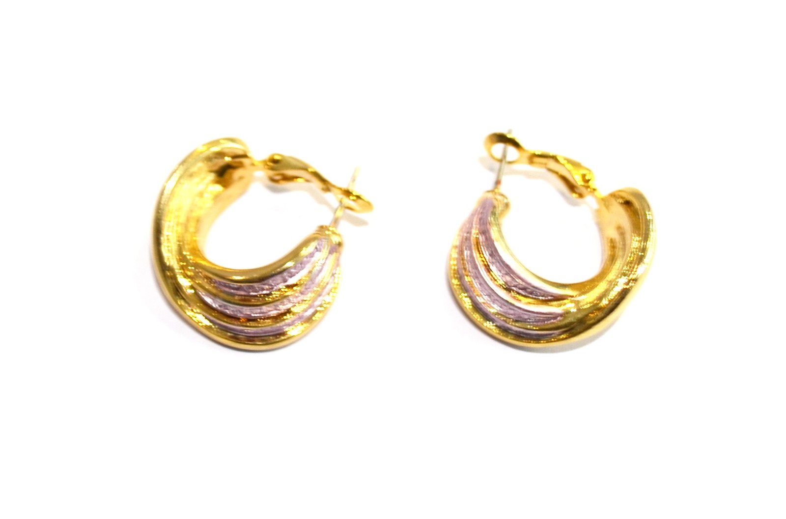 gold and purple hoop earrings Jewelry