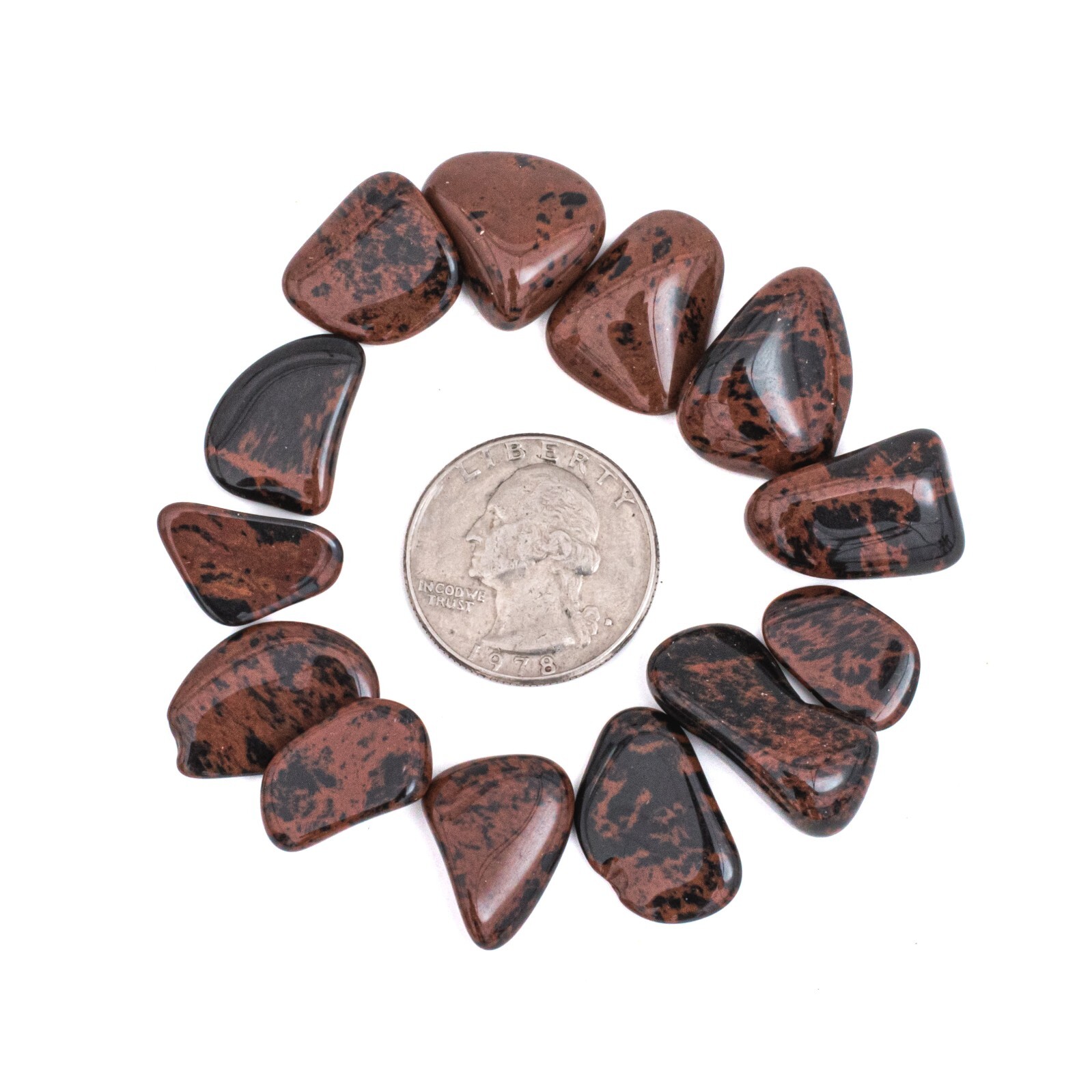 1/4 lb Small Tumbled Mahogany Obsidian Bulk Rock Gemstone Wholesale Healing Gems