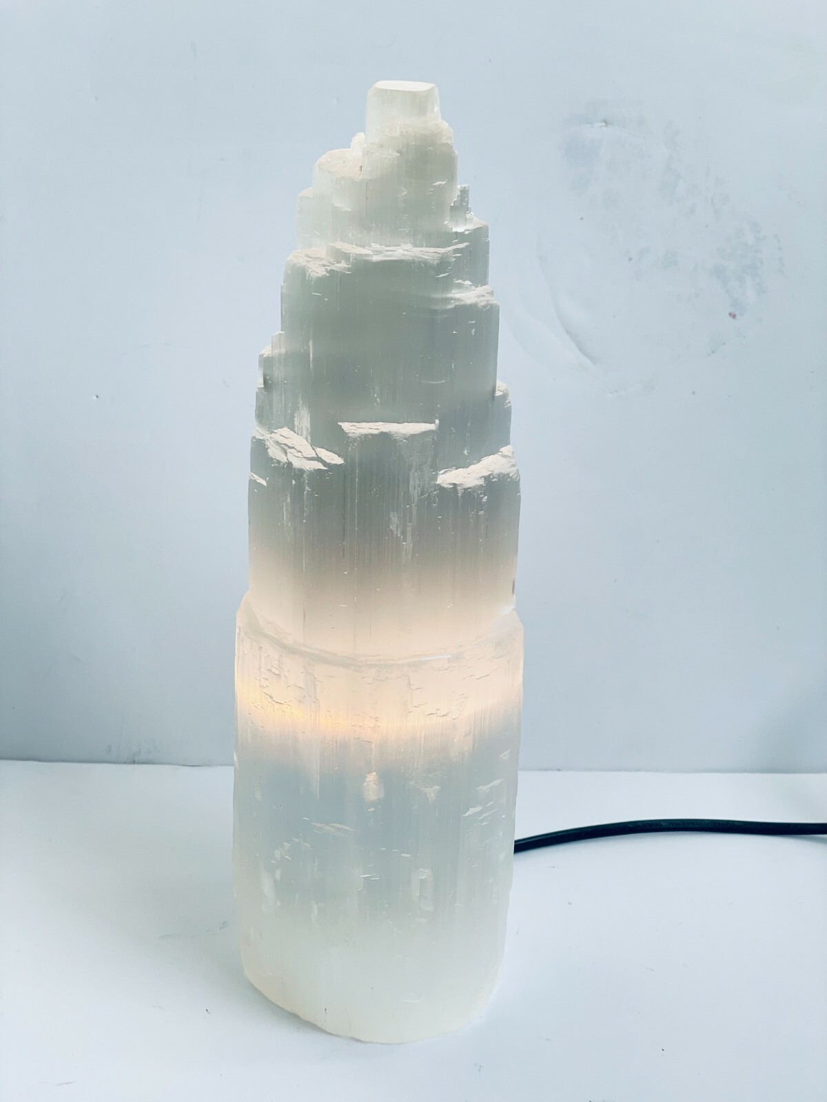 Selenite Crystal Tower Lamp Large 30 cm x 1 (SN012)