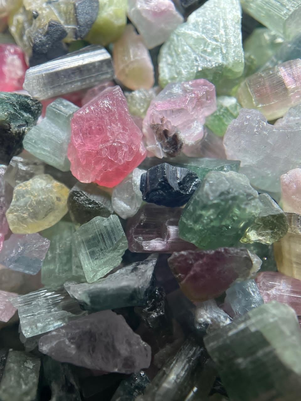 1430- Carats Natural multi colour Tourmaline Crystals Lot from Afghanistan
