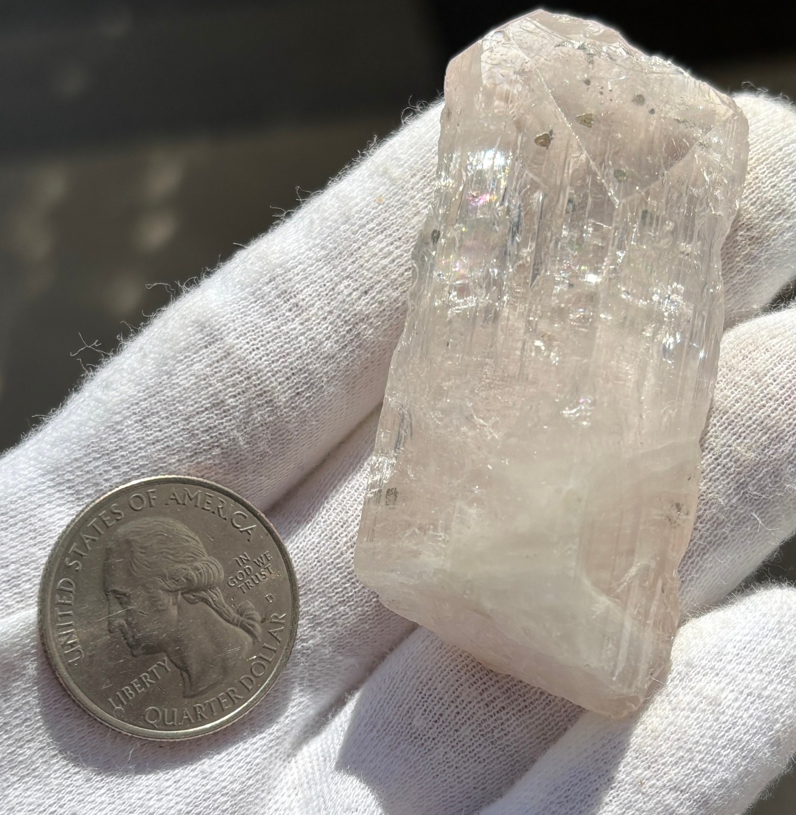 USA SALE *SEE VIDEO* 50g 2.5″ DANBURITE CRYSTAL SPECIMEN CLEAR CLARITY ETCHED