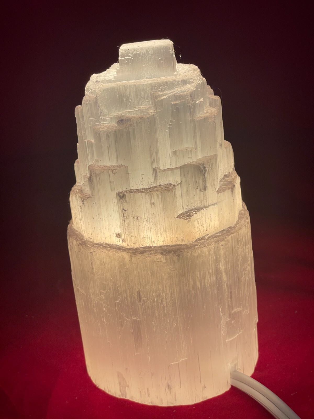 SELENITE CRYSTAL TOWER LAMP – STANDING DISPLAY HEALING CRYSTAL