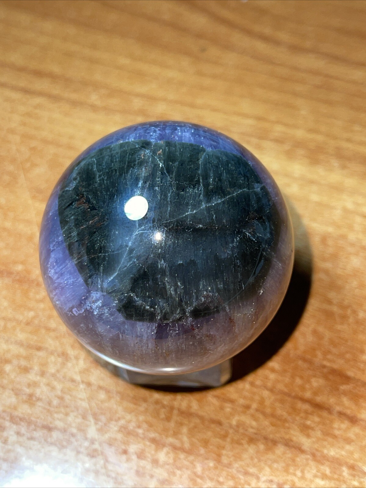 Auralite 23 Crystal Sphere Ball Orb With Excellent Flash 46.9mm 143g