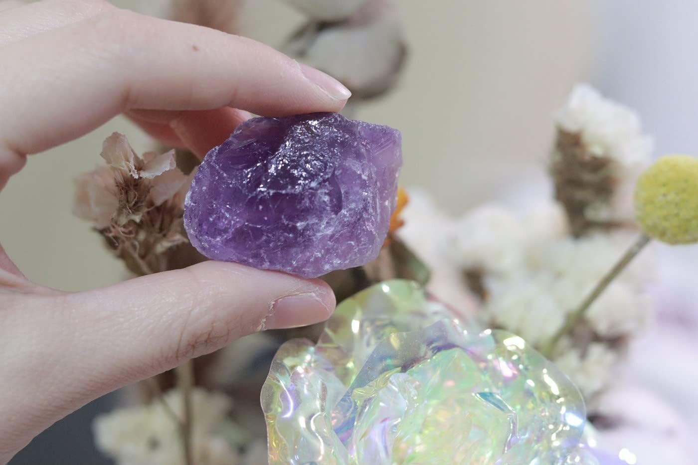 Amethyst Crystal Stones Bulk 20-30mm Rough Gemstones for Wire Wrapping