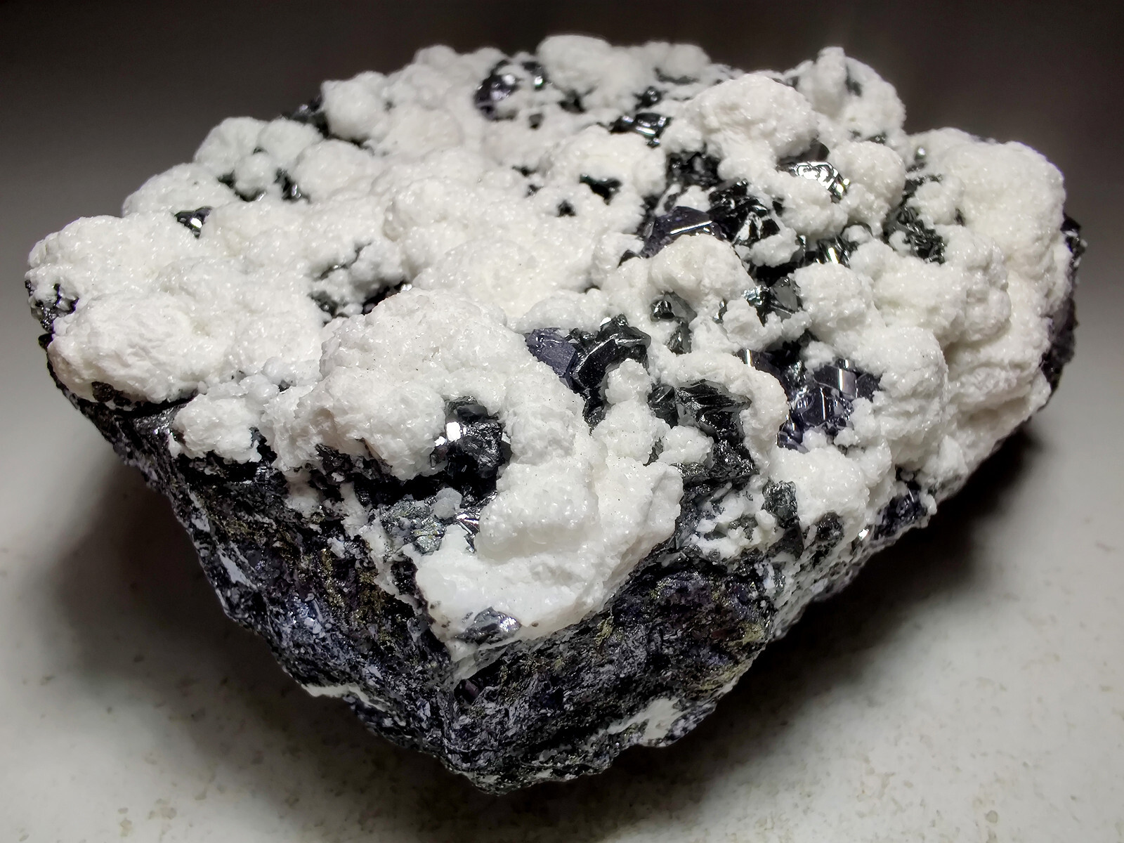 Galena & Manganese bearing Calcite, UV. Huanzala Mine, Peru. 3.9 lbs.