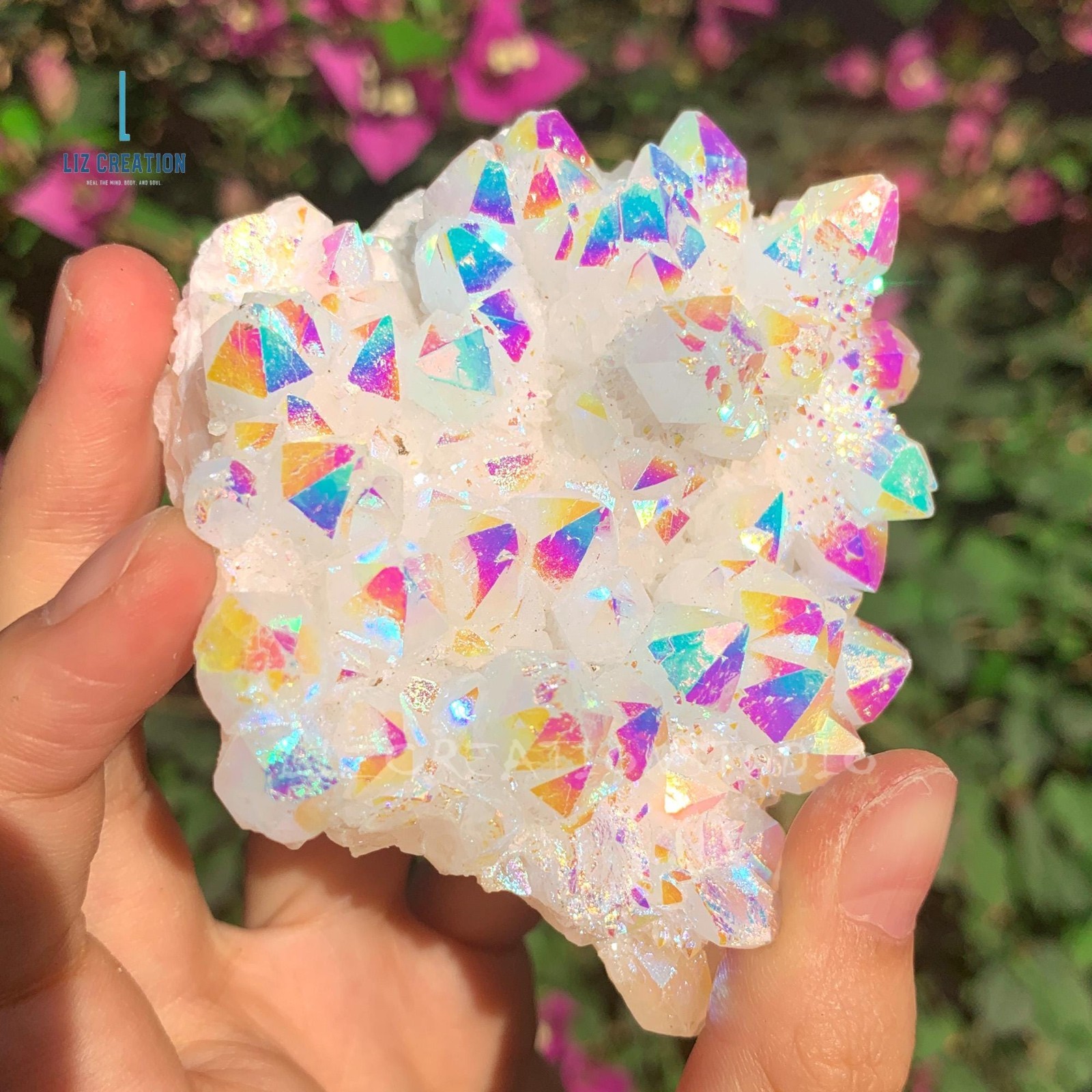 Angel Aura Crystal Cluster Natural Quartz No Import Fees