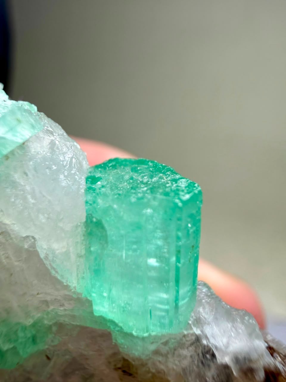 234Ct ,Eye Clean!! Natural Chitral Emerald Crystals on Quartz From KPK Pakistan