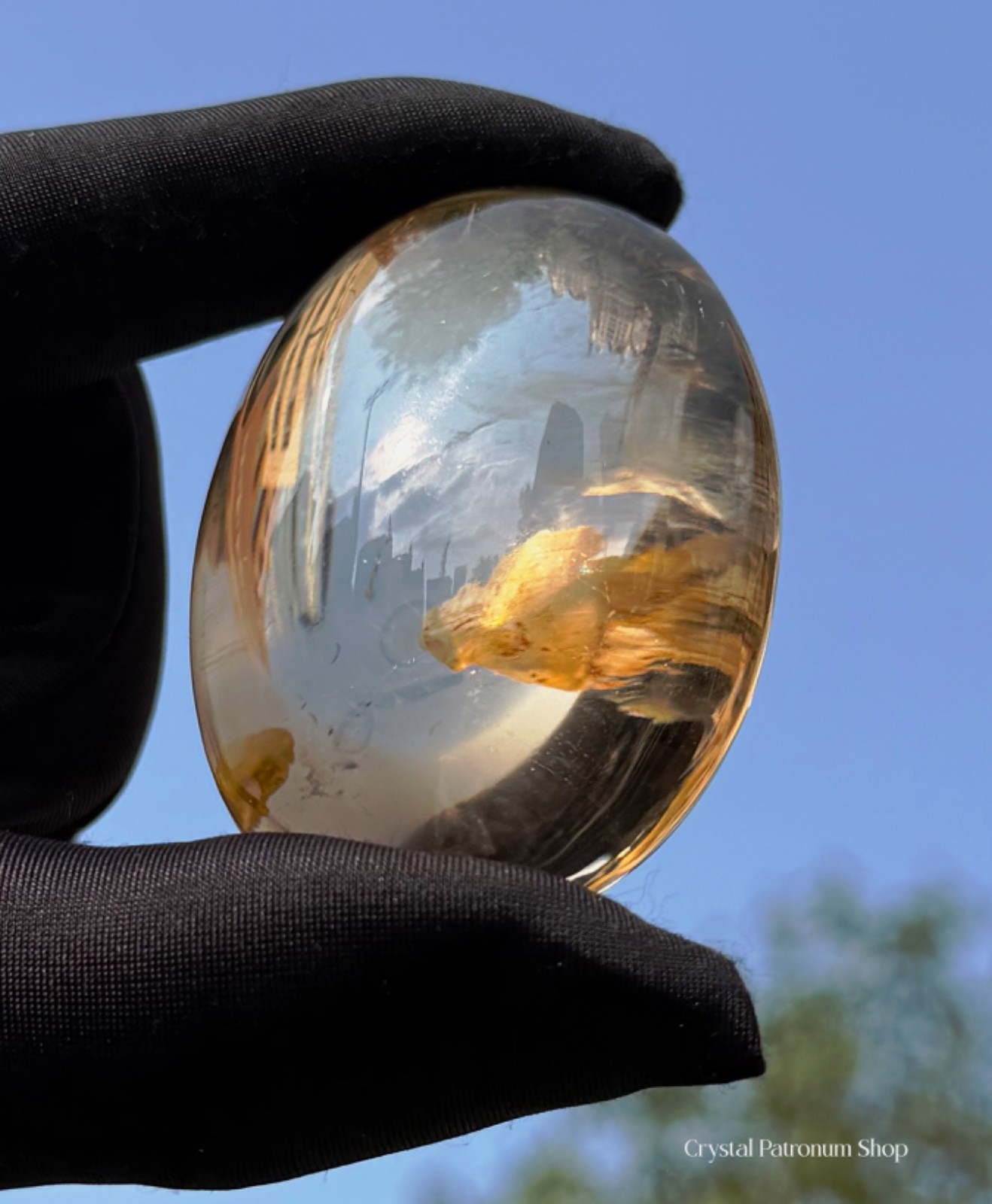 4.1 oz Fire Quartz | Hematoid Quartz Palm Stone | Polished Healing Crystal Gift