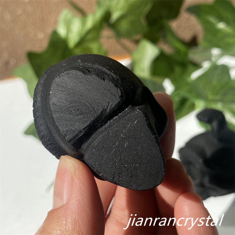 2″ Natura Obsidian Snake Skull Carved Crystal Quartz Skull Reiki Healing 1pc