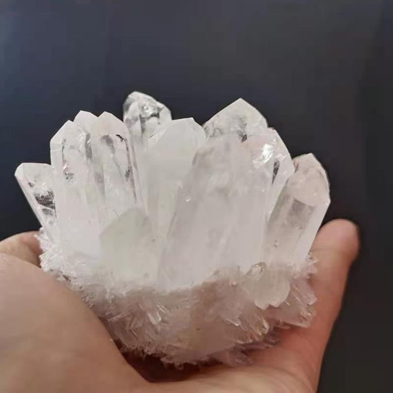 300-400g Natural Clear Quartz Crystal Cluster Raw Ore Stone Druzy Geode Specimen